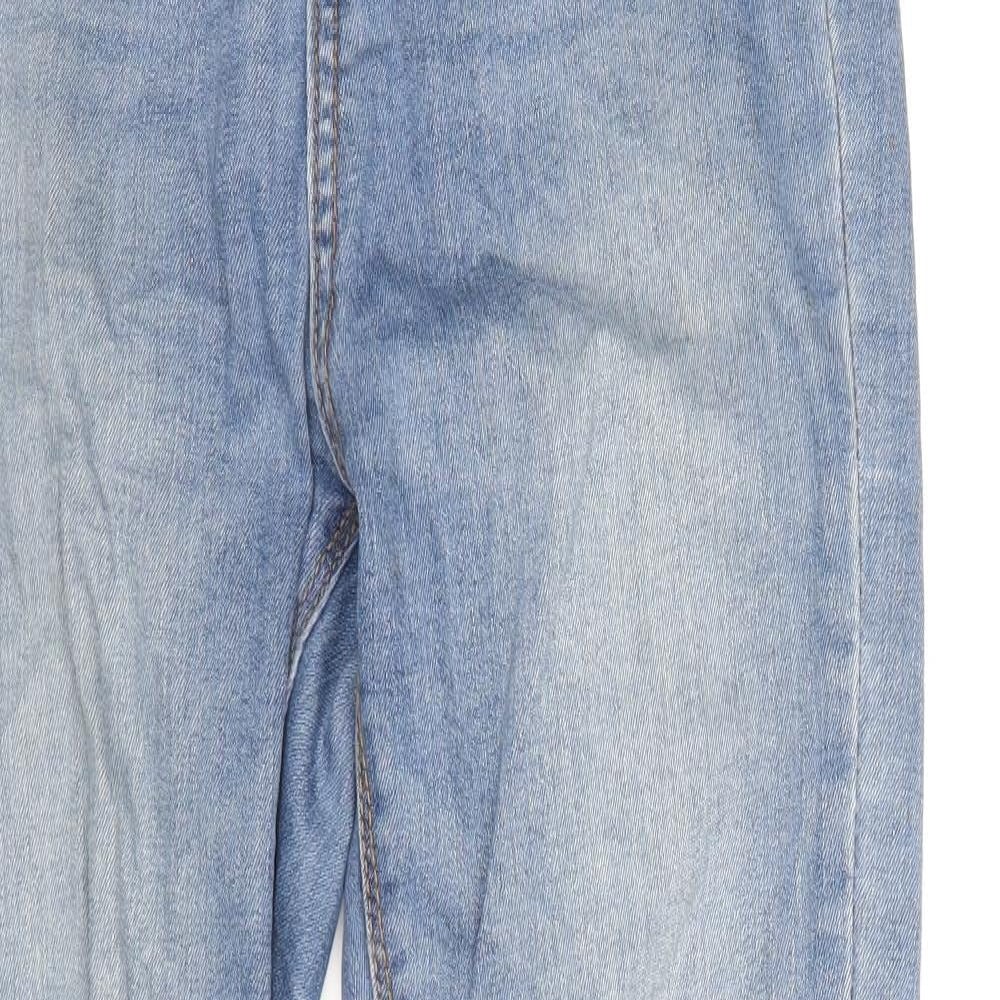 Denim & Co. Womens Blue Cotton Skinny Jeans Size 8 Regular Zip