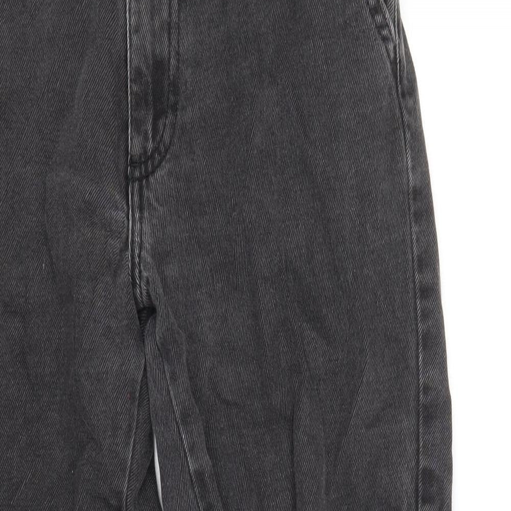 Denim & Co. Womens Grey Cotton Tapered Jeans Size 6 Regular Zip