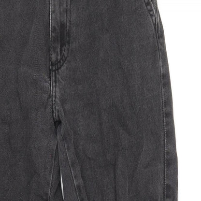 Denim & Co. Womens Grey Cotton Tapered Jeans Size 6 Regular Zip