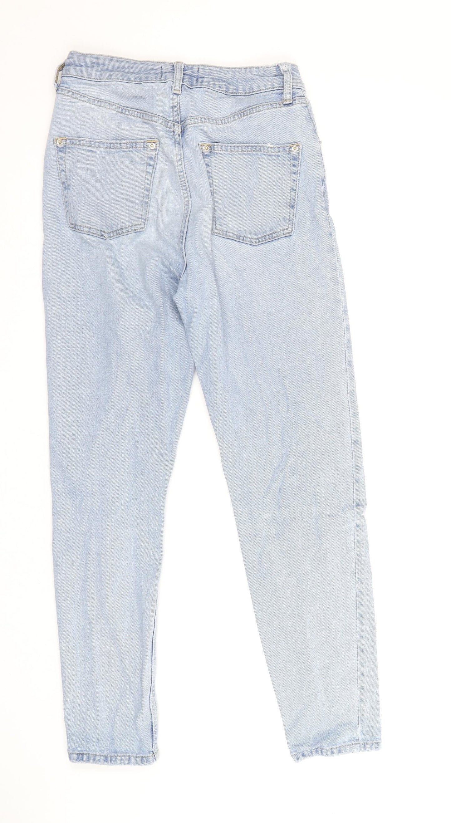 Miss Selfridge Womens Blue Cotton Skinny Jeans Size 6 Regular Zip