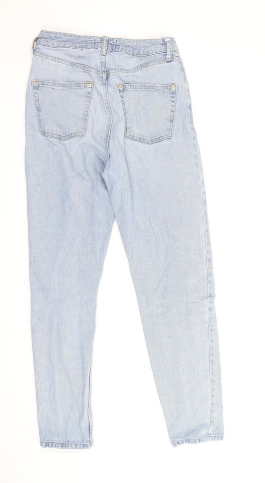 Miss Selfridge Womens Blue Cotton Skinny Jeans Size 6 Regular Zip