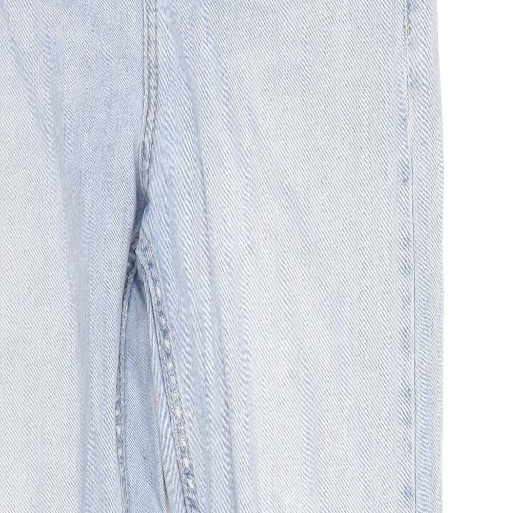 Miss Selfridge Womens Blue Cotton Skinny Jeans Size 6 Regular Zip