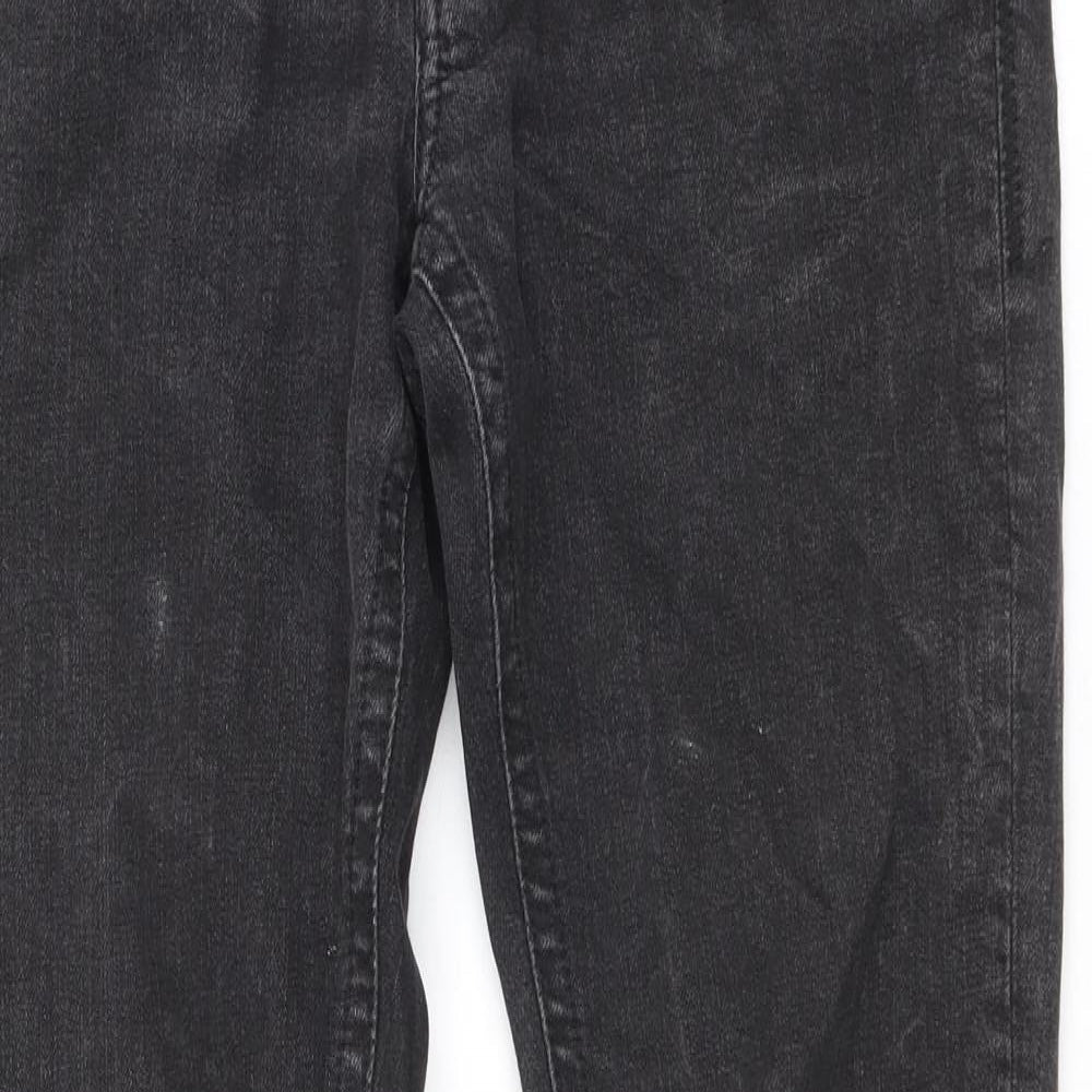 Womens UK Size 28 in Preworn Regular Fit Straight Black Jeans