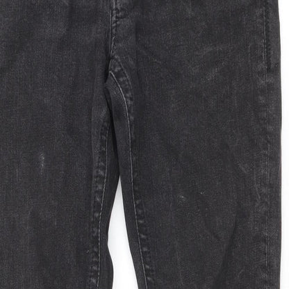Womens UK Size 28 in Preworn Regular Fit Straight Black Jeans
