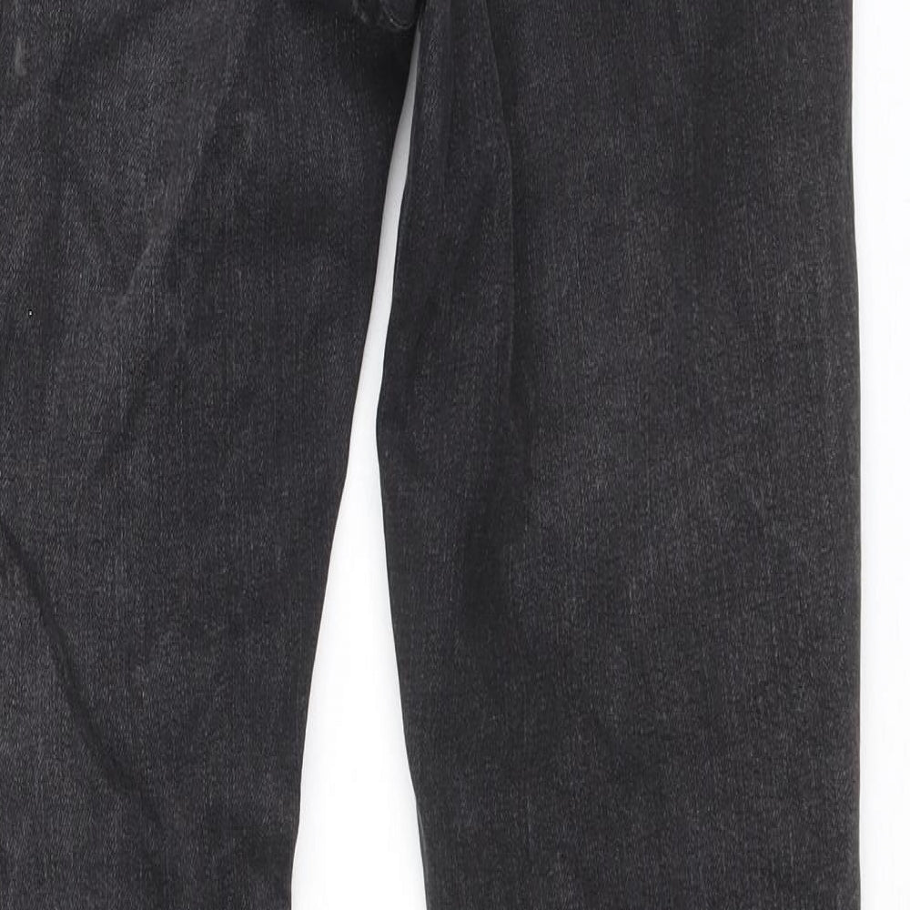 Womens UK Size 28 in Preworn Regular Fit Straight Black Jeans