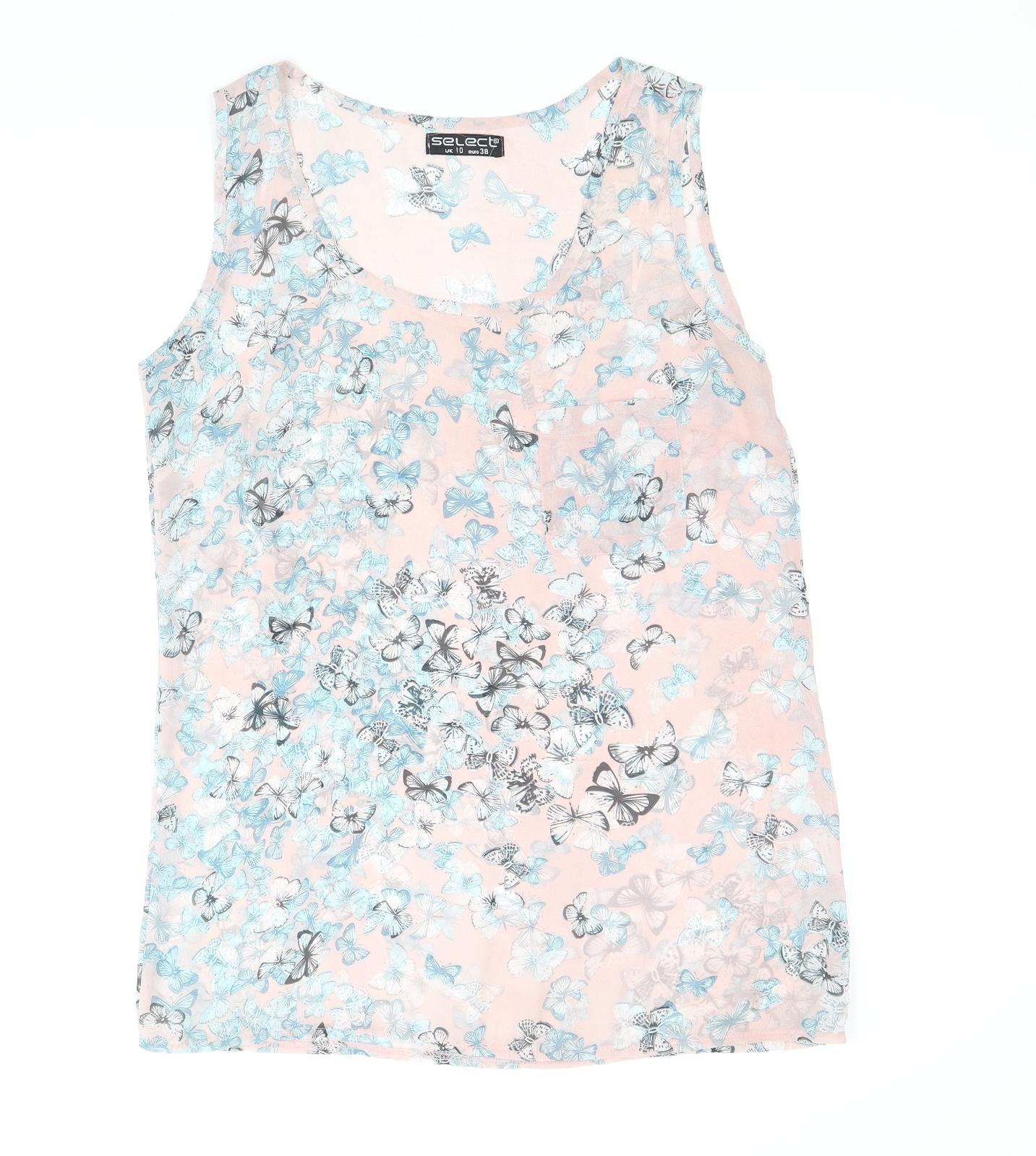 Womens UK Size 10 Select Pink Basic Tank