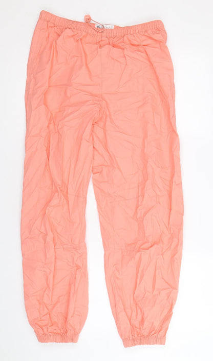 Denim & Co. Womens Pink Cotton Trousers Size XS Regular Drawstring