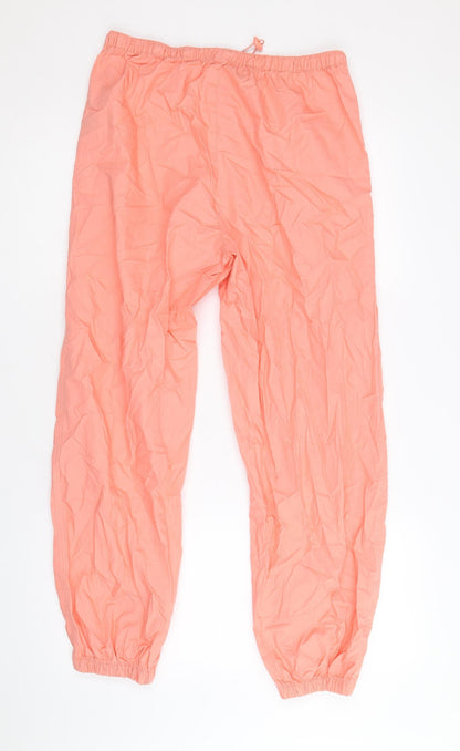 Denim & Co. Womens Pink Cotton Trousers Size XS Regular Drawstring