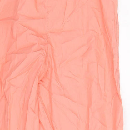 Denim & Co. Womens Pink Cotton Trousers Size XS Regular Drawstring