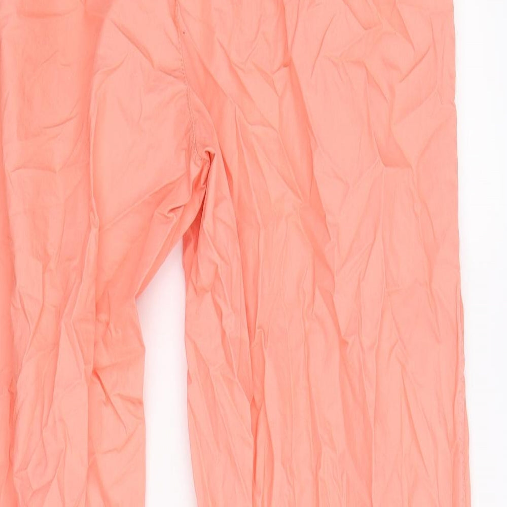 Denim & Co. Womens Pink Cotton Trousers Size XS Regular Drawstring