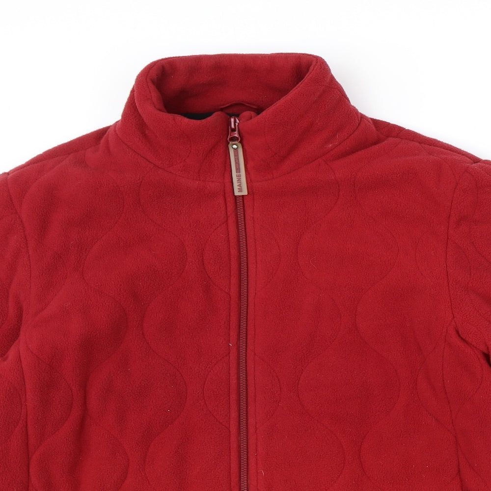 Maine Womens Red Jacket Size 12 Zip