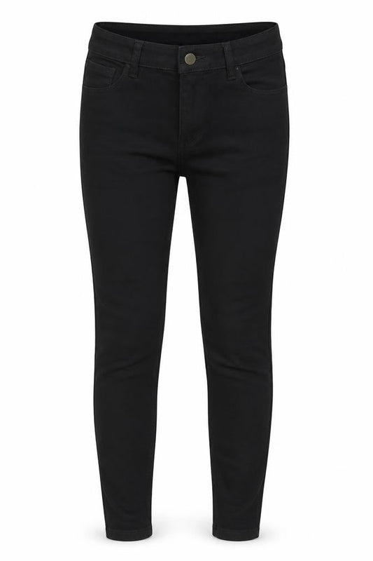 66 Girls Girls Black Cotton Jegging Jeans Size L Regular Zip