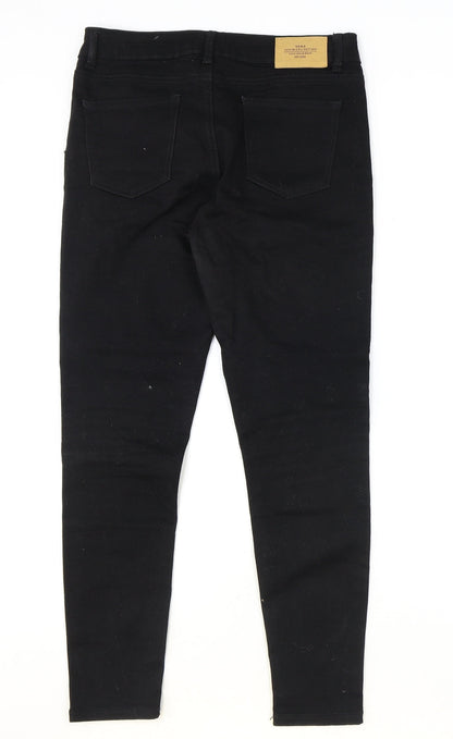 66 Girls Girls Black Cotton Jegging Jeans Size L Regular Zip
