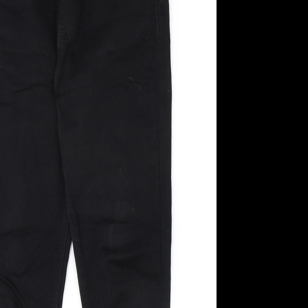 66 Girls Girls Black Cotton Jegging Jeans Size L Regular Zip