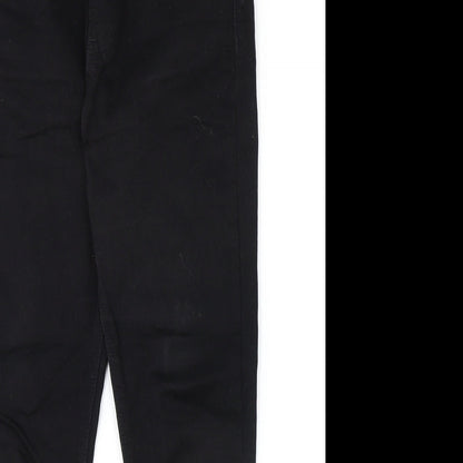 66 Girls Girls Black Cotton Jegging Jeans Size L Regular Zip