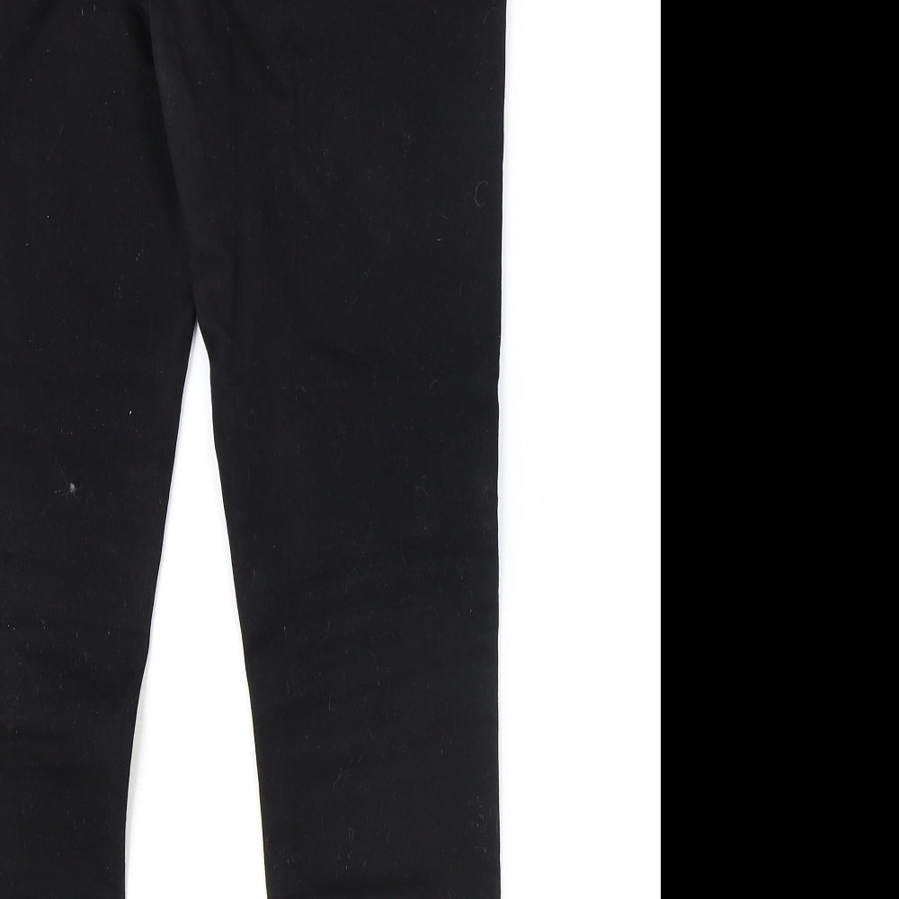 66 Girls Girls Black Cotton Jegging Jeans Size L Regular Zip