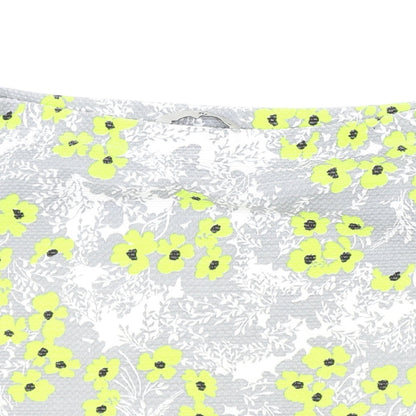 TU Womens Grey Floral Polyester Mini Skirt Size 12