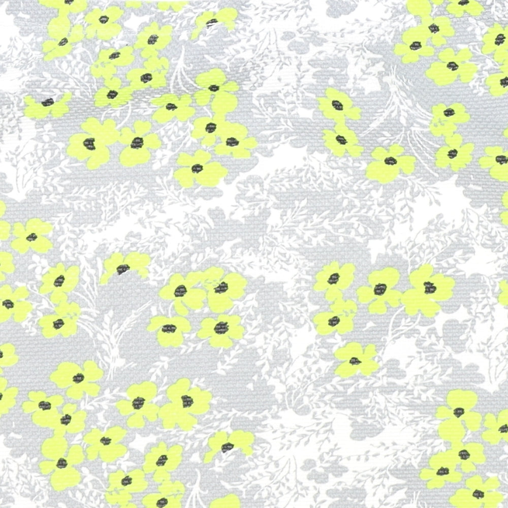 TU Womens Grey Floral Polyester Mini Skirt Size 12