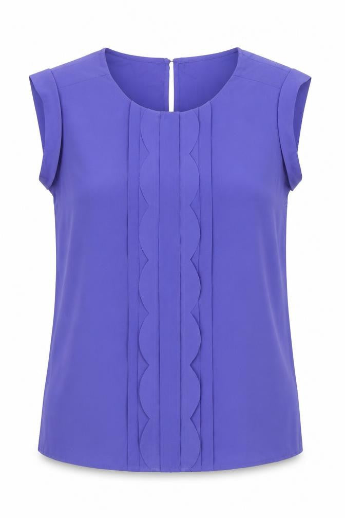 Womens UK Size 10 Oasis Blue Basic Blouse