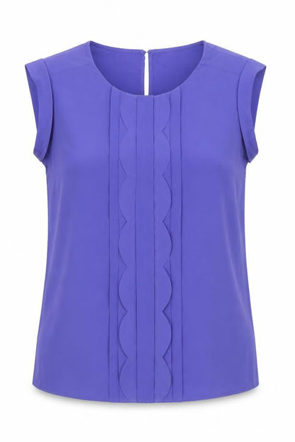 Womens UK Size 10 Oasis Blue Basic Blouse