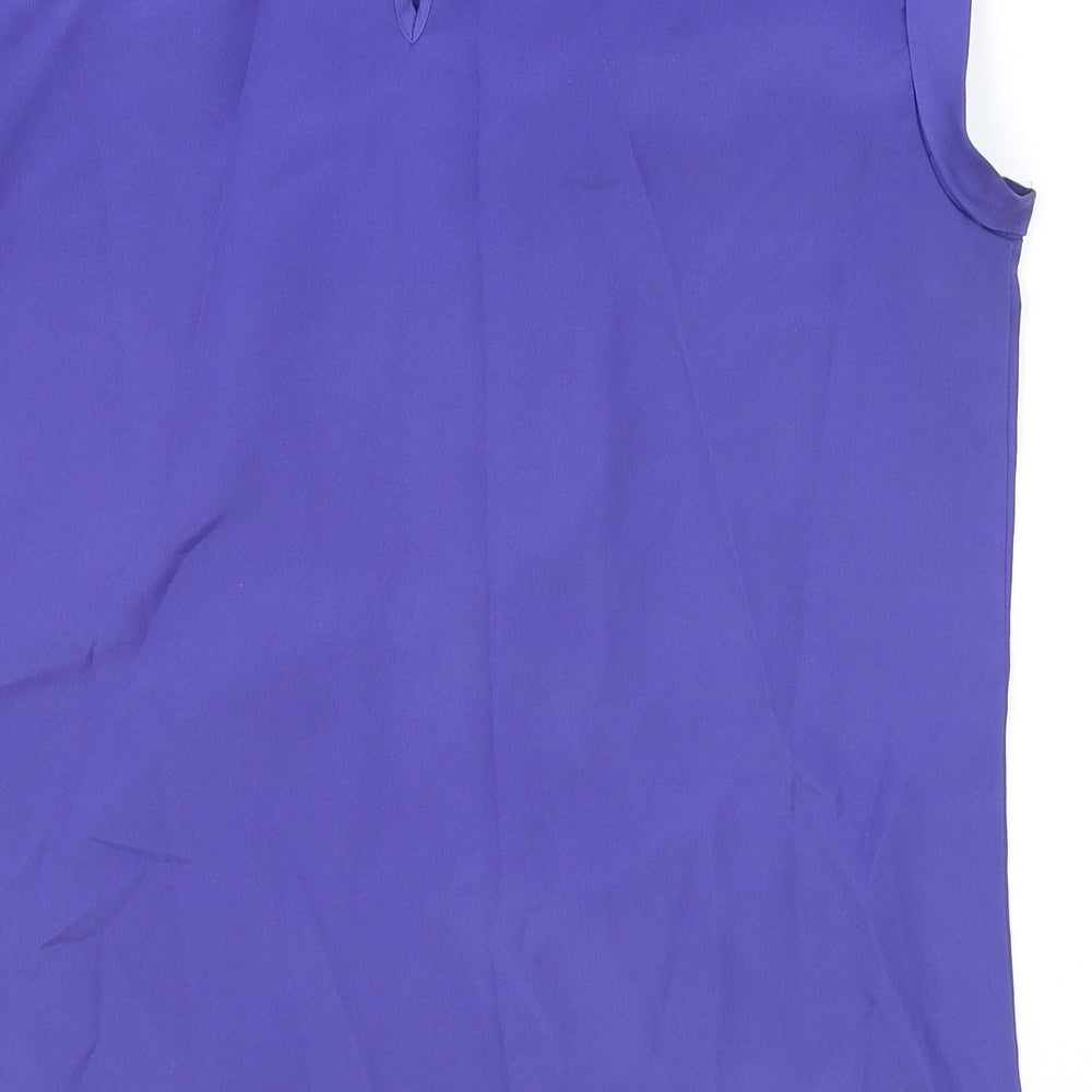 Womens UK Size 10 Oasis Blue Basic Blouse