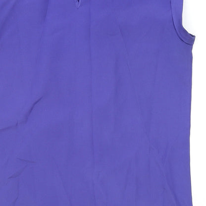 Womens UK Size 10 Oasis Blue Basic Blouse