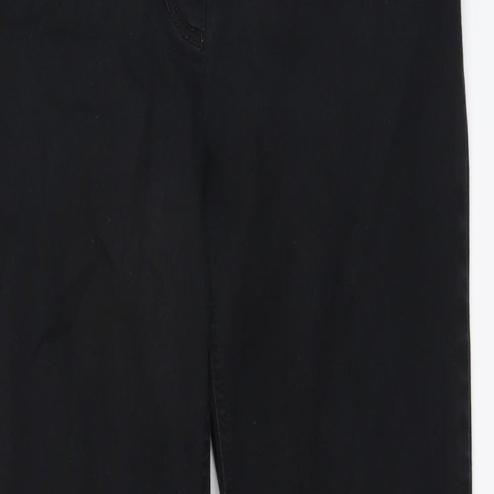 Gerry Weber Womens Black Cotton Straight Jeans Size 32 in L30 in Regular Button