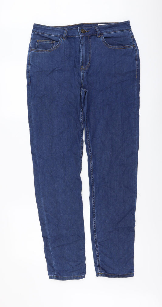 Denim & Co. Mens Blue Cotton Skinny Jeans Size 32 in L32 in Regular Button
