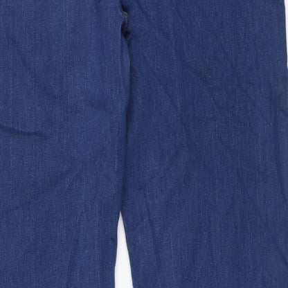 Denim & Co. Mens Blue Cotton Straight Jeans Size 32 in L32 in Regular Button