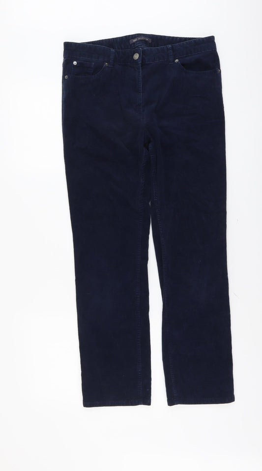Womens UK Size 12 Marks and Spencer Regular Fit  Blue Trousers