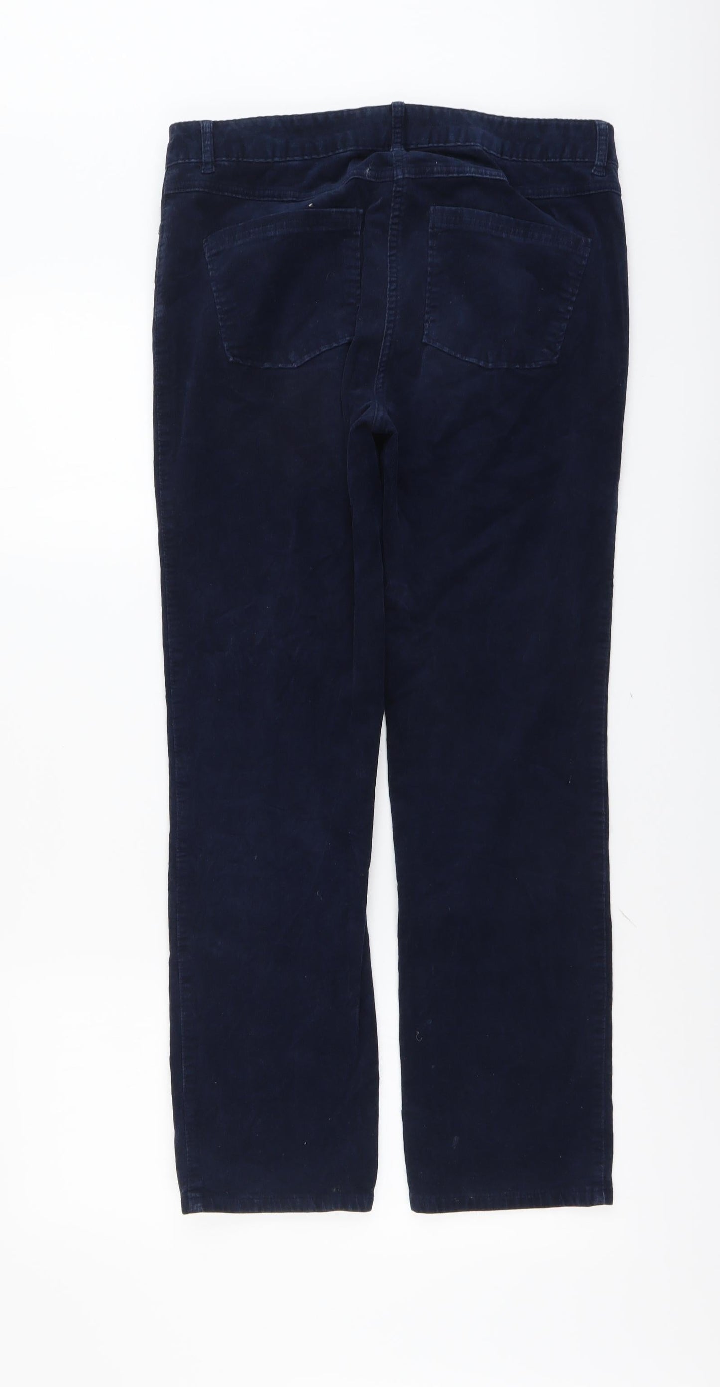 Womens UK Size 12 Marks and Spencer Regular Fit  Blue Trousers