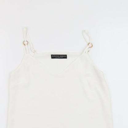 Womens UK Size 6 Dorothy Perkins White Basic Tank