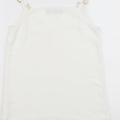 Womens UK Size 6 Dorothy Perkins White Basic Tank