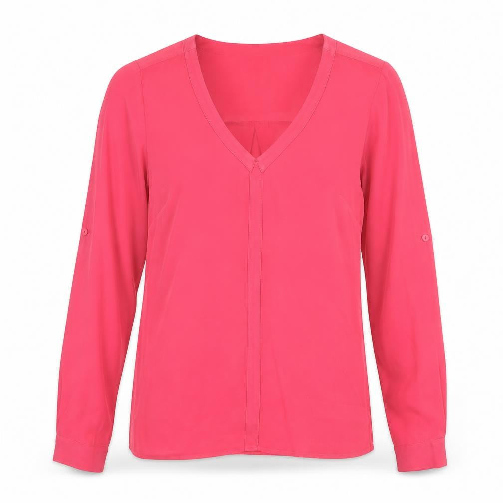 Womens UK Size 10 Warehouse Pink Basic Blouse