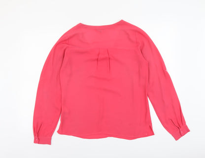 Womens UK Size 10 Warehouse Pink Basic Blouse