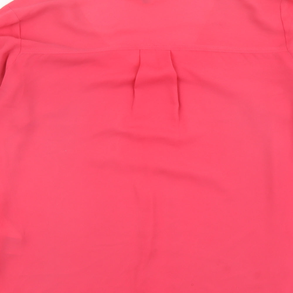 Womens UK Size 10 Warehouse Pink Basic Blouse