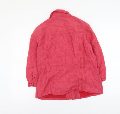 Principles Womens Pink Jacket Size 14 Button