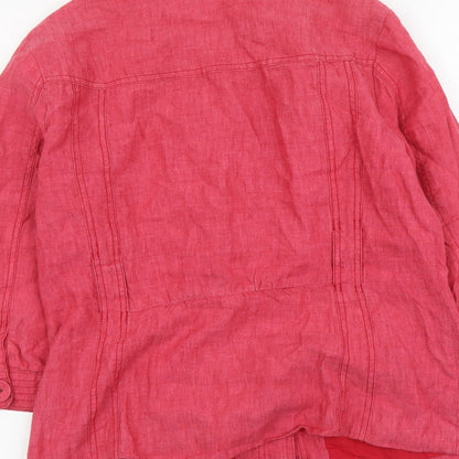 Principles Womens Pink Jacket Size 14 Button