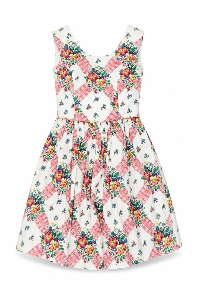 New Look Womens Multicoloured Floral Cotton Fit & Flare Size 10 V-Neck Zip