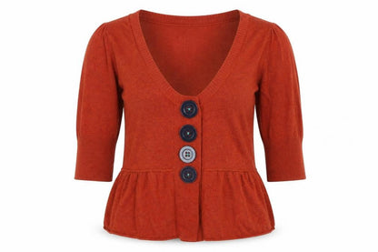 Womens UK Size 10 River Island Red Cardigan Jumper