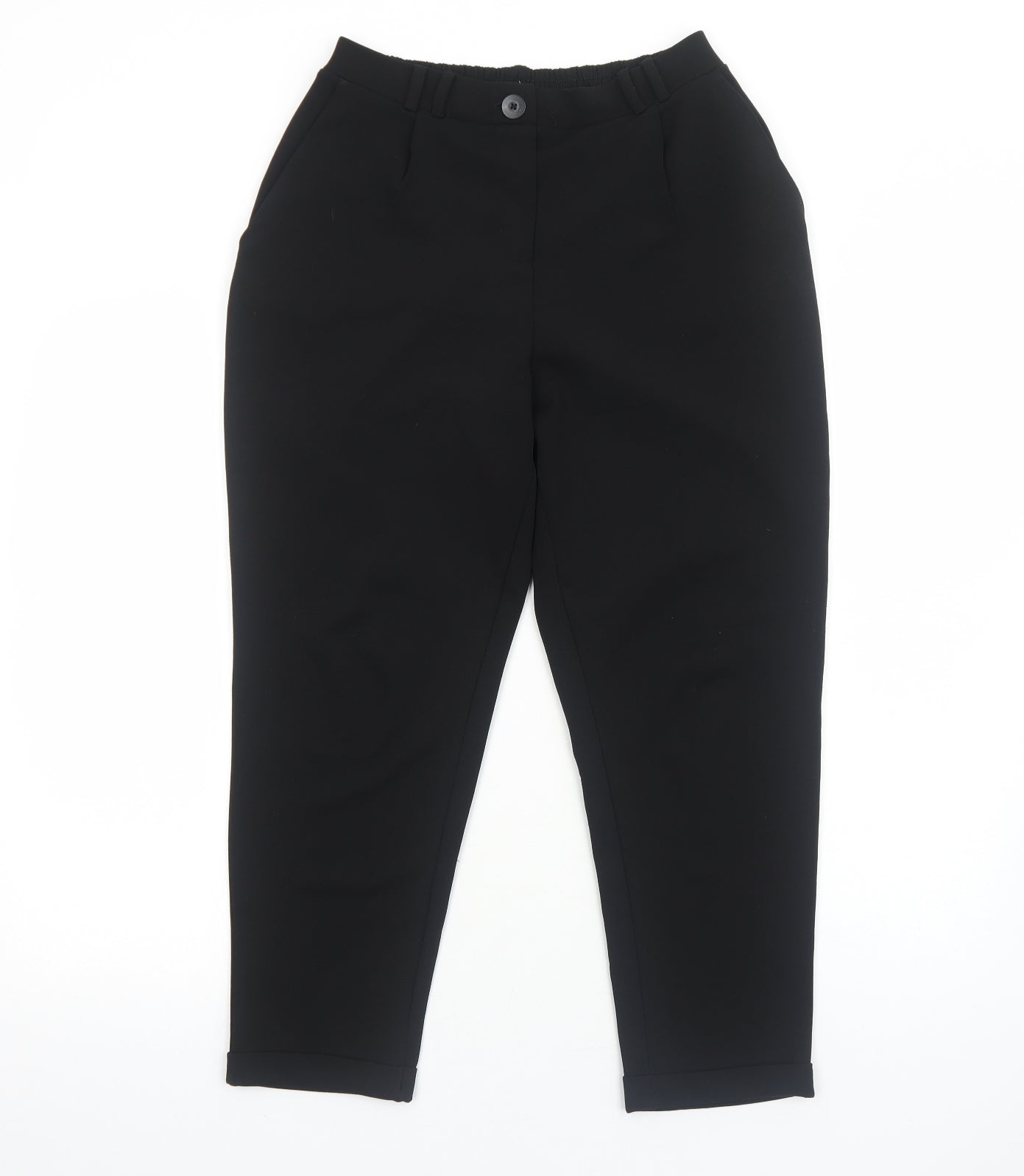Womens UK Size S Terranova Regular Fit  Black Trousers