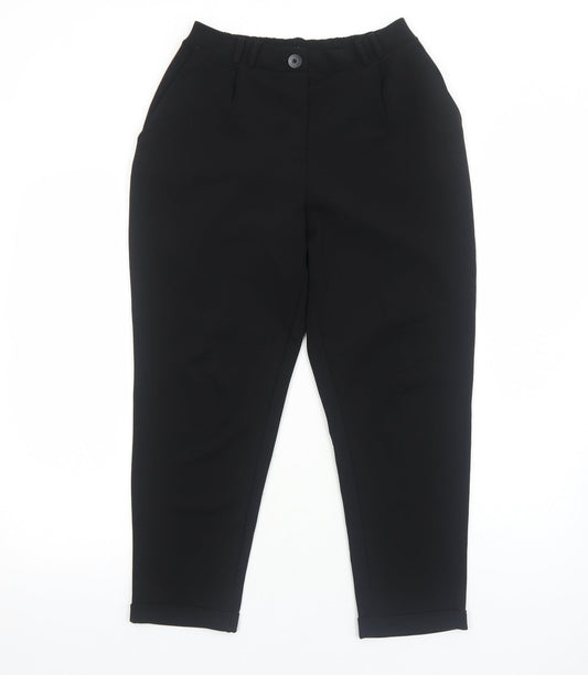 Womens UK Size S Terranova Regular Fit  Black Trousers