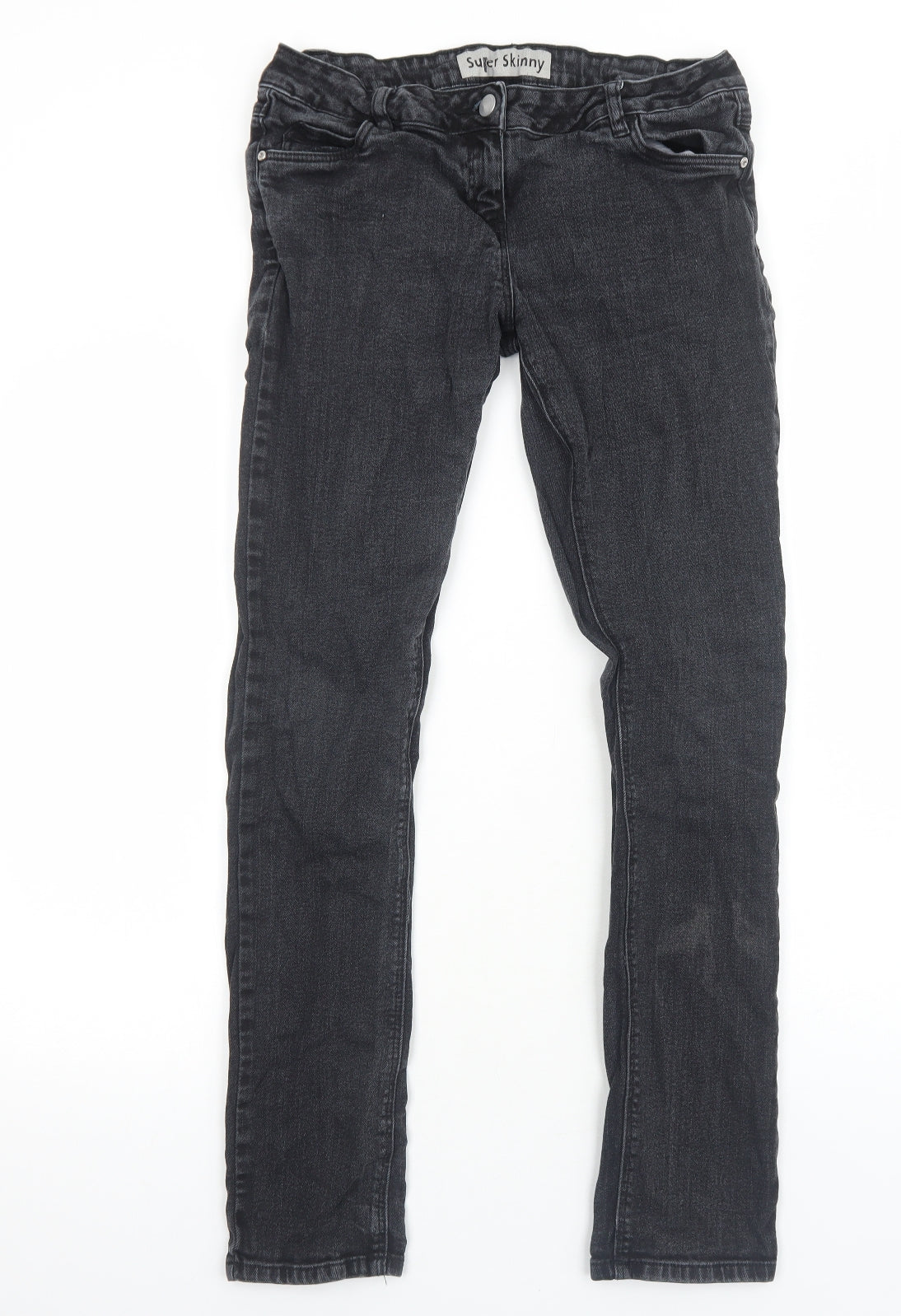 George Womens Black Cotton Skinny Jeans Size 12 Regular Zip