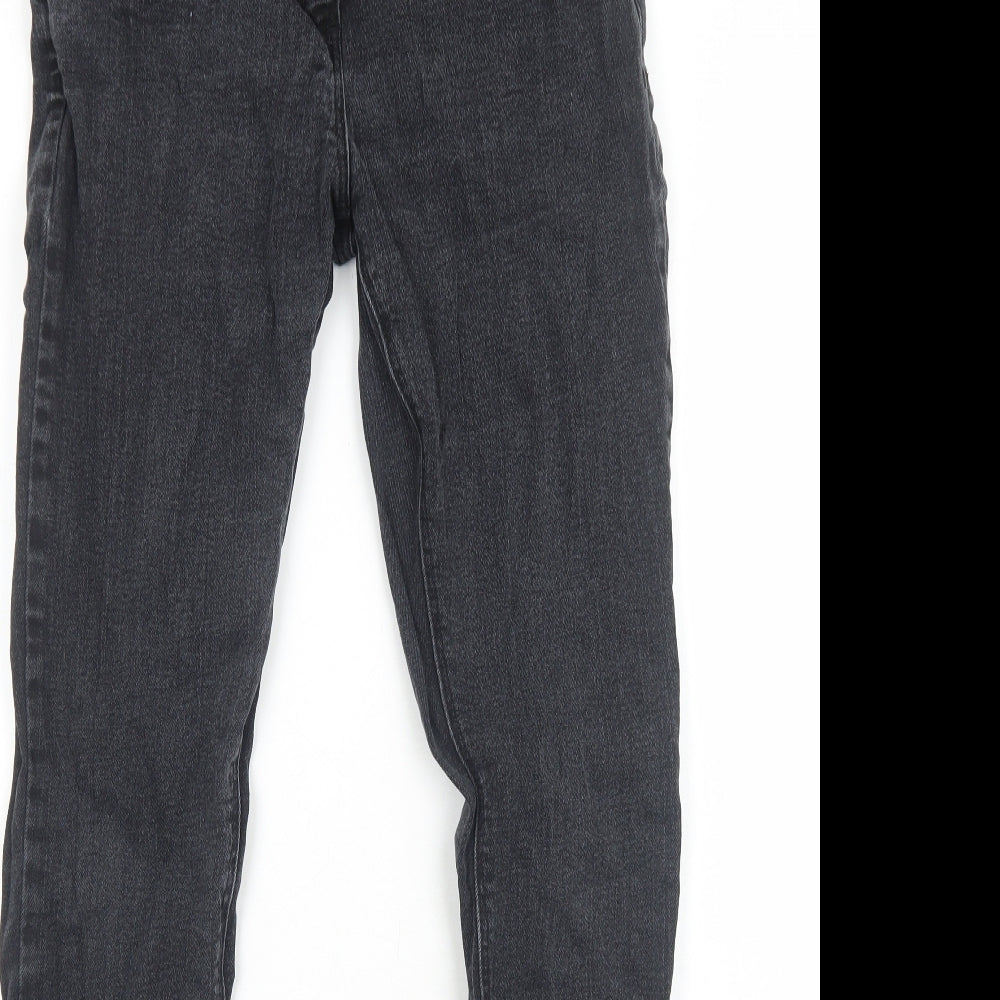 George Womens Black Cotton Skinny Jeans Size 12 Regular Zip