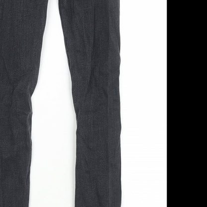 George Womens Black Cotton Skinny Jeans Size 12 Regular Zip