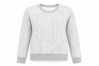 Miss Selfridge Womens Grey Geometric Cotton Pullover Sweatshirt Size 6 Pullover