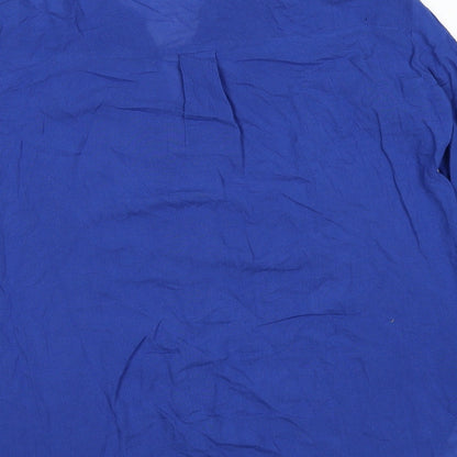 Womens UK Size S Together Blue Basic Button-Up