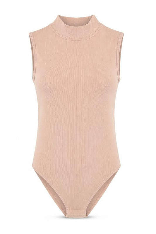 Womens UK Size 6 Primark One-Piece Beige Bodysuit