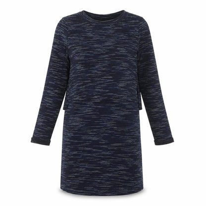 Topshop Womens Blue Striped Viscose T-Shirt Dress Size 8 Round Neck Pullover