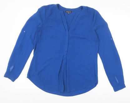 Womens UK Size 8 Warehouse Blue Basic Blouse